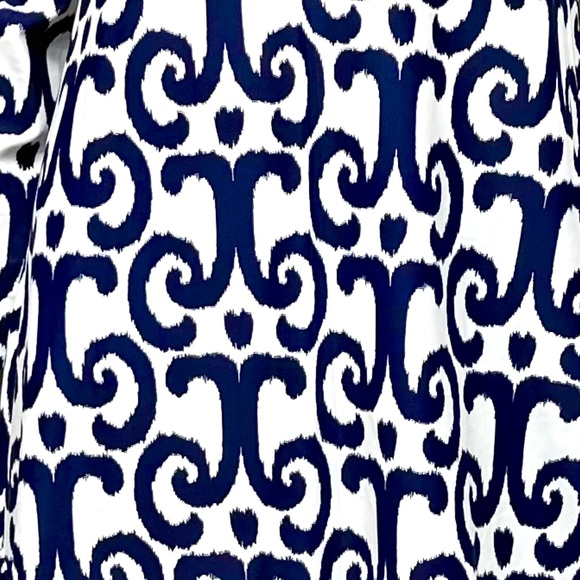 Jude Connolly Megan Dress Jude Cloth in JC Ikat White/Navy [15] - Picture 5 of 7